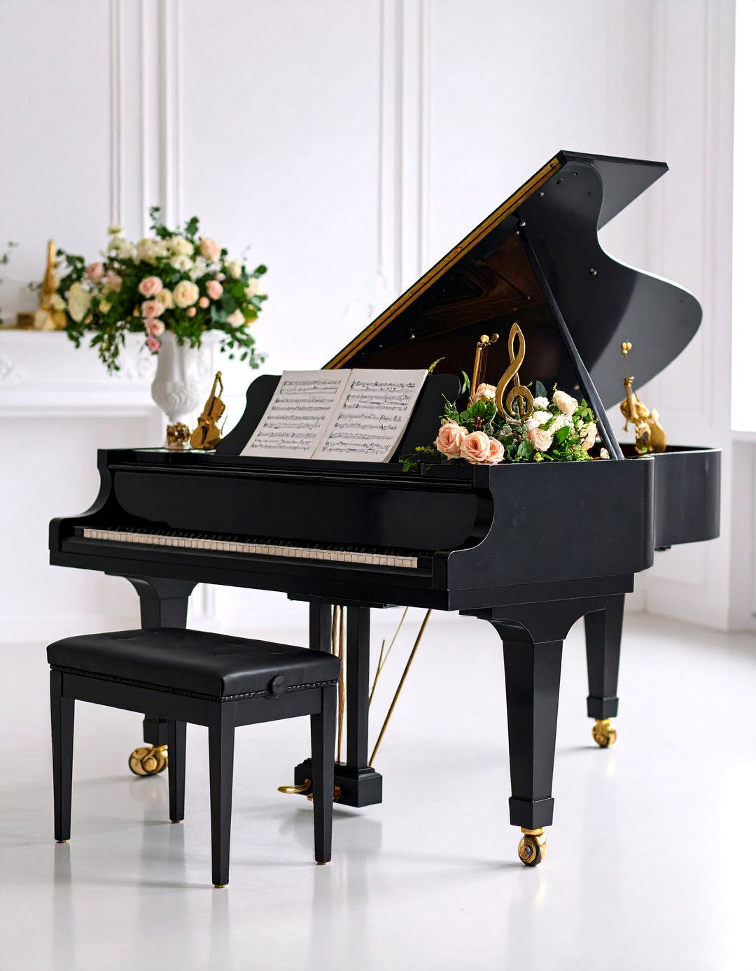 Musical Note Symphony - 25 Black and Gold Centerpiece Ideas