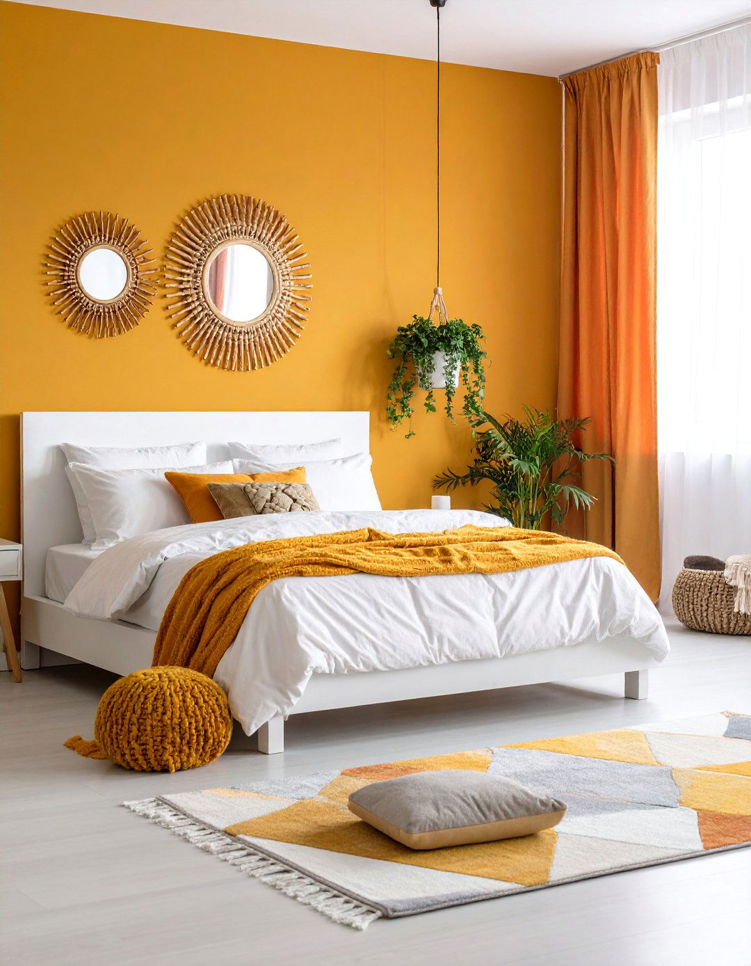 Mustard Burnt Orange Sunshine Room - 25 Boho Burnt Orange Bedroom Ideas
