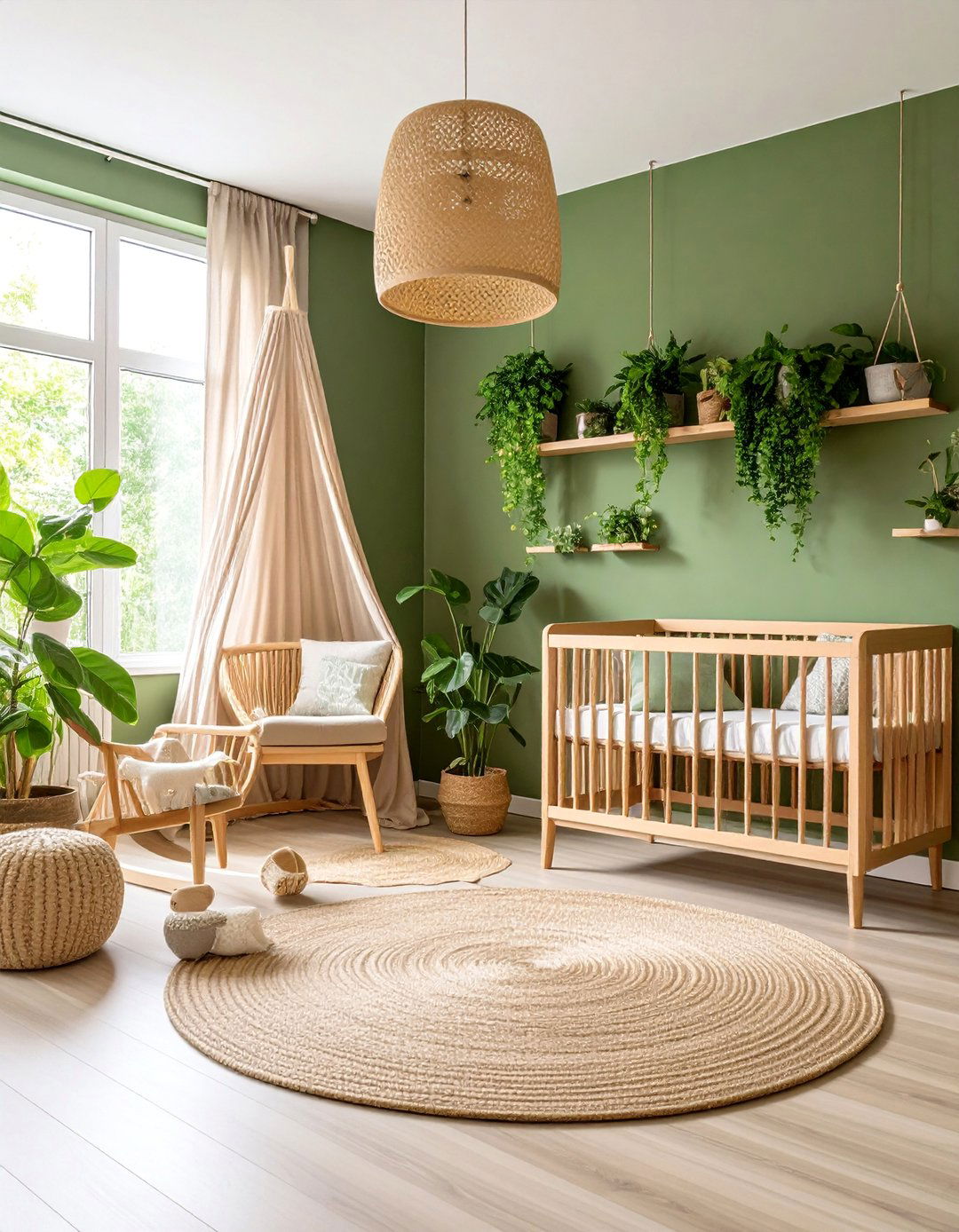 Muted Olive Botanical Beauty - 25 Nursery Color Ideas