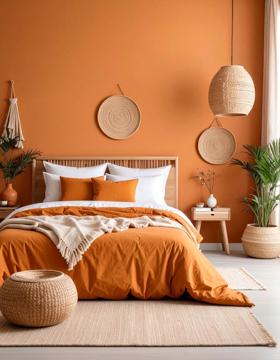 Muted Orange Clay Accent Wall - 25 Orange Accent Wall Ideas