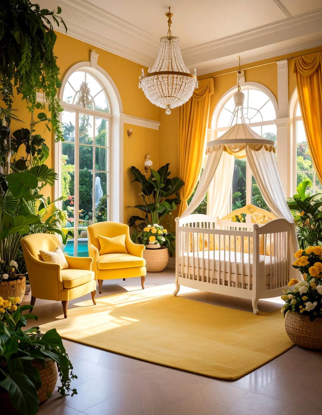 Naboo Royal Palace Garden Elegance - 25 Star Wars Nursery Ideas