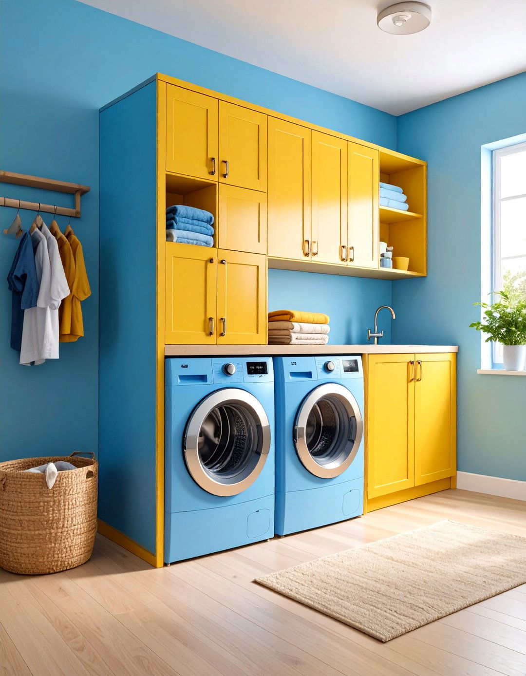Narrow Cabinet Tower with Pull Out Drawers - 25 Small Laundry Room Ideas With a Top Load Washing Machine
