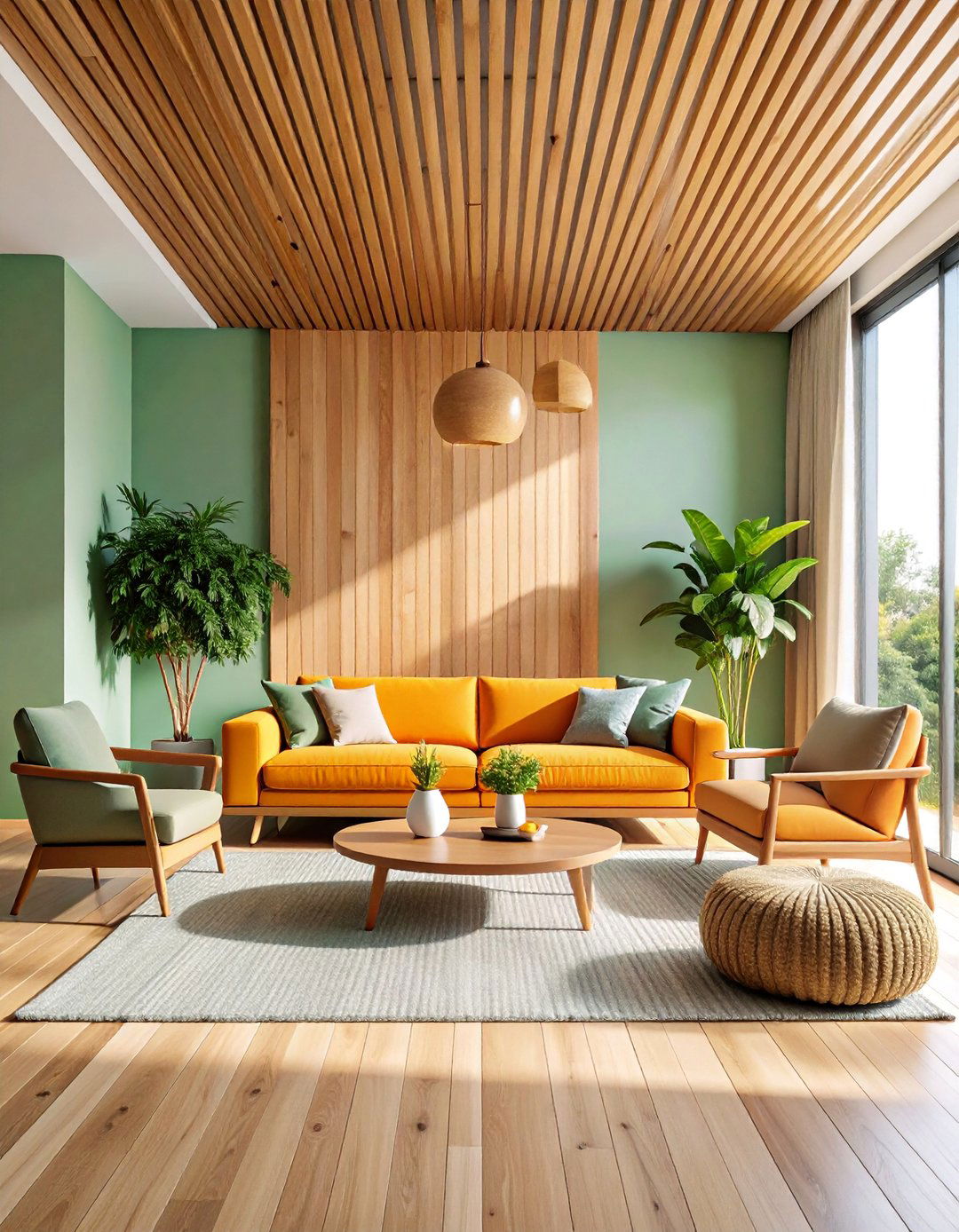 Narrow Gap Wood Slat Ceiling with Seamless Appearance - 25 Wood Slat Ceiling Ideas