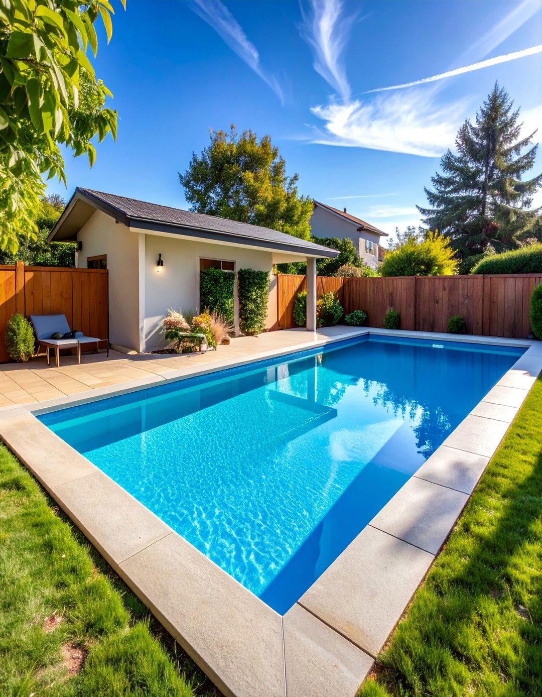 Narrow Lap Pool for Side Yards - 25 Small Pool Ideas