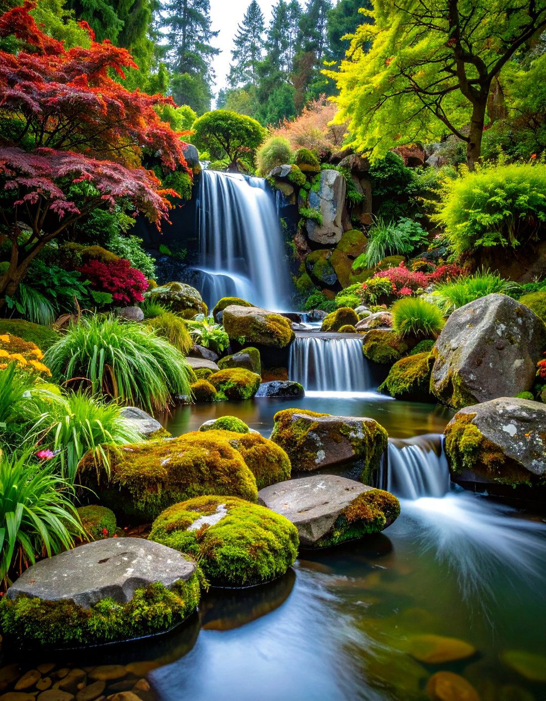 Natural Boulder Cascade Waterfall - 25 Pondless Waterfall Ideas