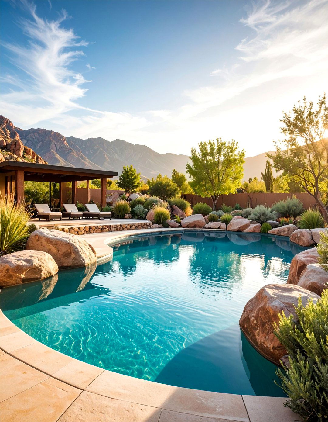 Natural Boulder Lagoon Sanctuary - 25 Lagoon Pool Design Ideas