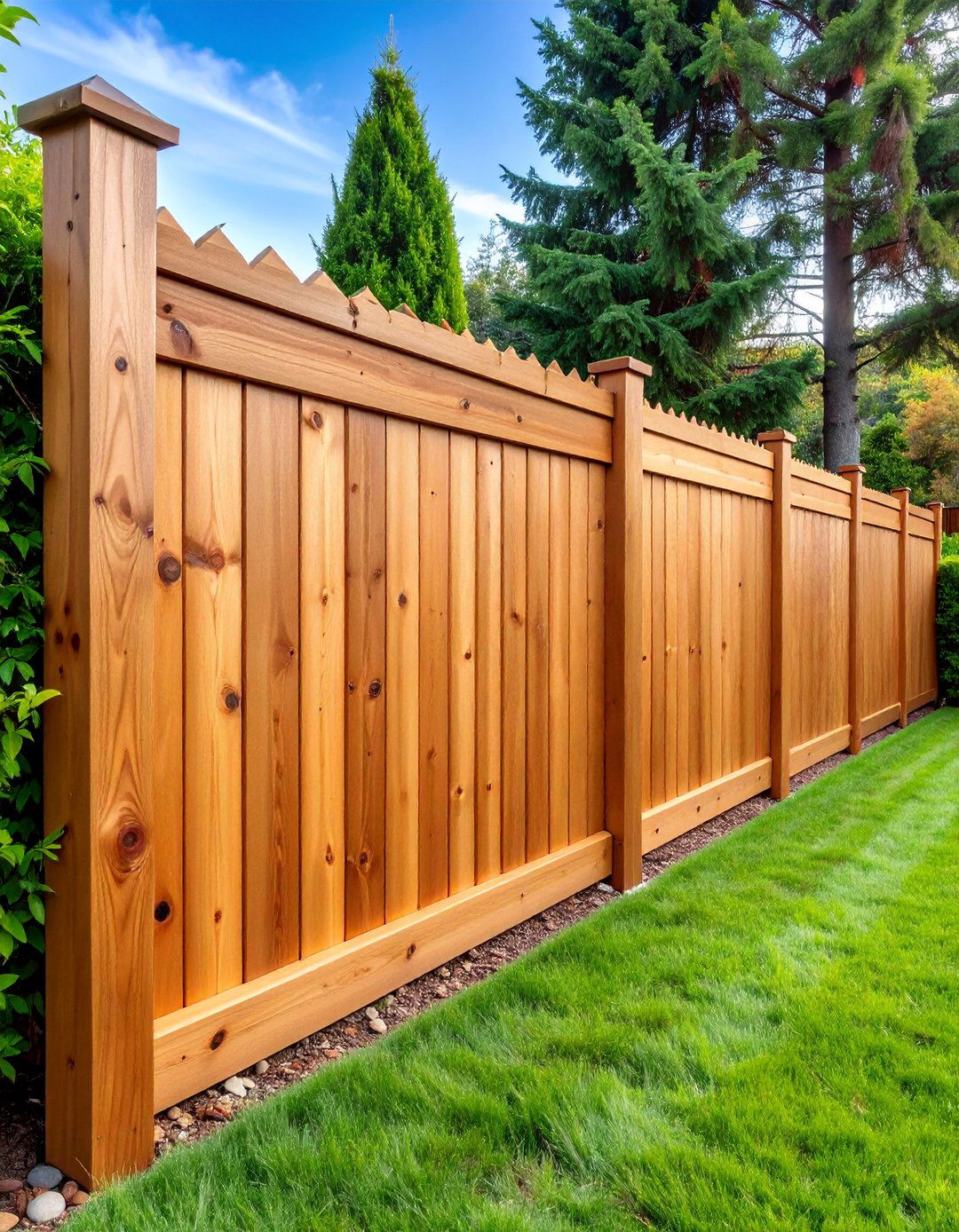 Natural Cedar Vinyl Fence for Rustic Charm - 25 Vinyl Fence Colors