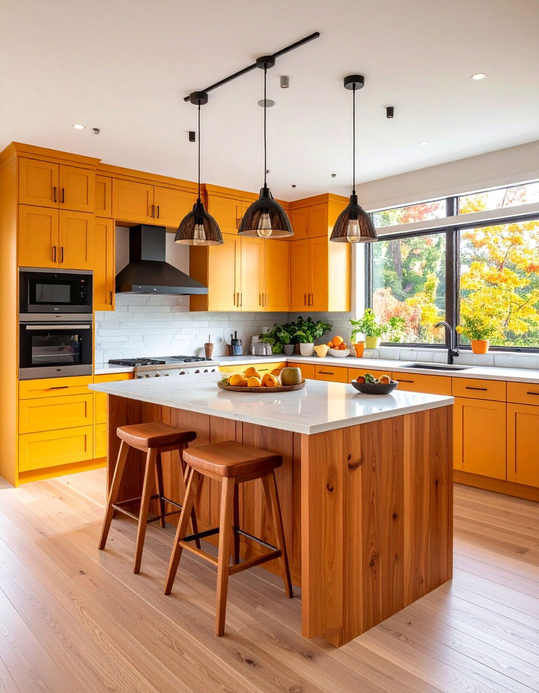 Natural Cherry Kitchen Cabinets with Breakfast Bar - 25 Natural Cherry Kitchen Cabinets