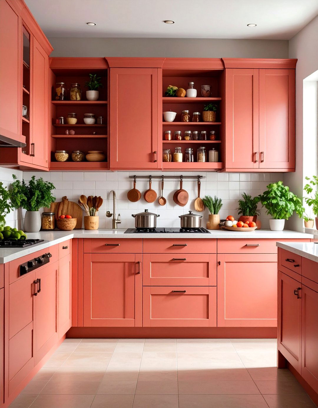 Natural Cherry Kitchen Cabinets with Built In Spice Racks - 25 Natural Cherry Kitchen Cabinets