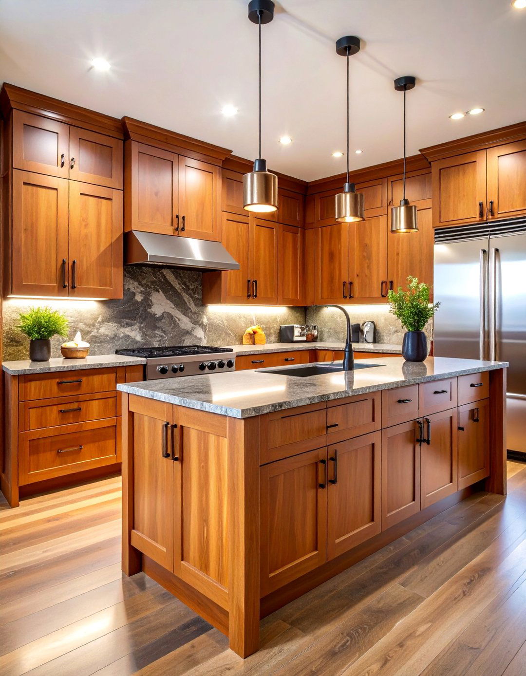 Natural Cherry Kitchen Cabinets with Dark Hardware - 25 Natural Cherry Kitchen Cabinets