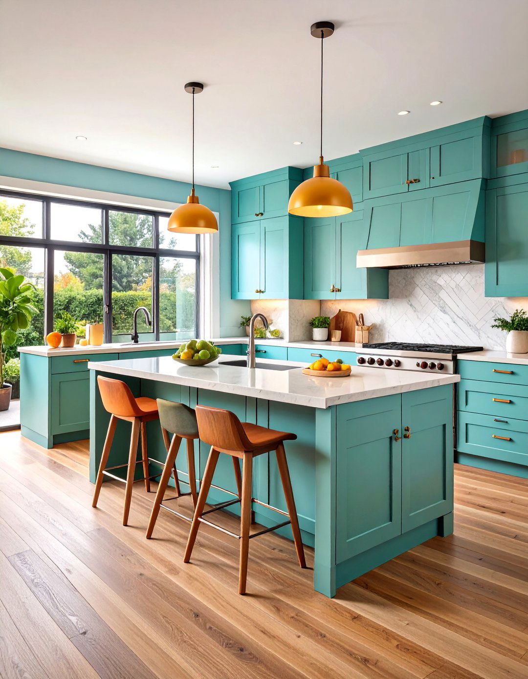 Natural Cherry Kitchen Cabinets with Island Design - 25 Natural Cherry Kitchen Cabinets