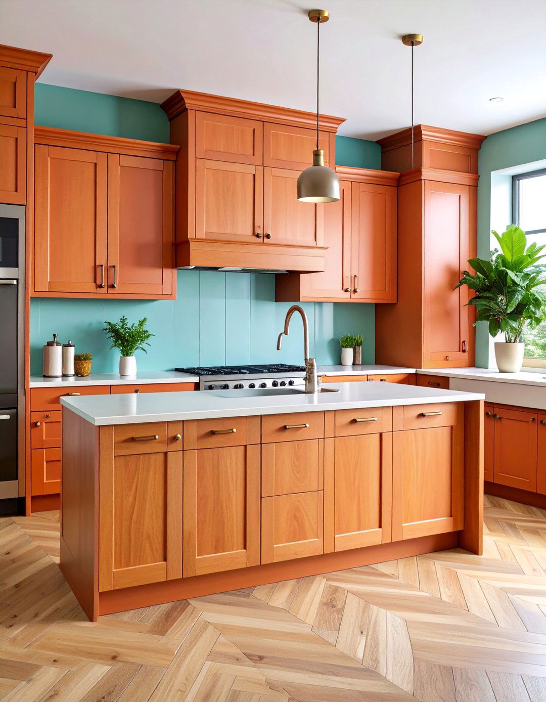Natural Cherry Kitchen Cabinets with Two Tone Design - 25 Natural Cherry Kitchen Cabinets
