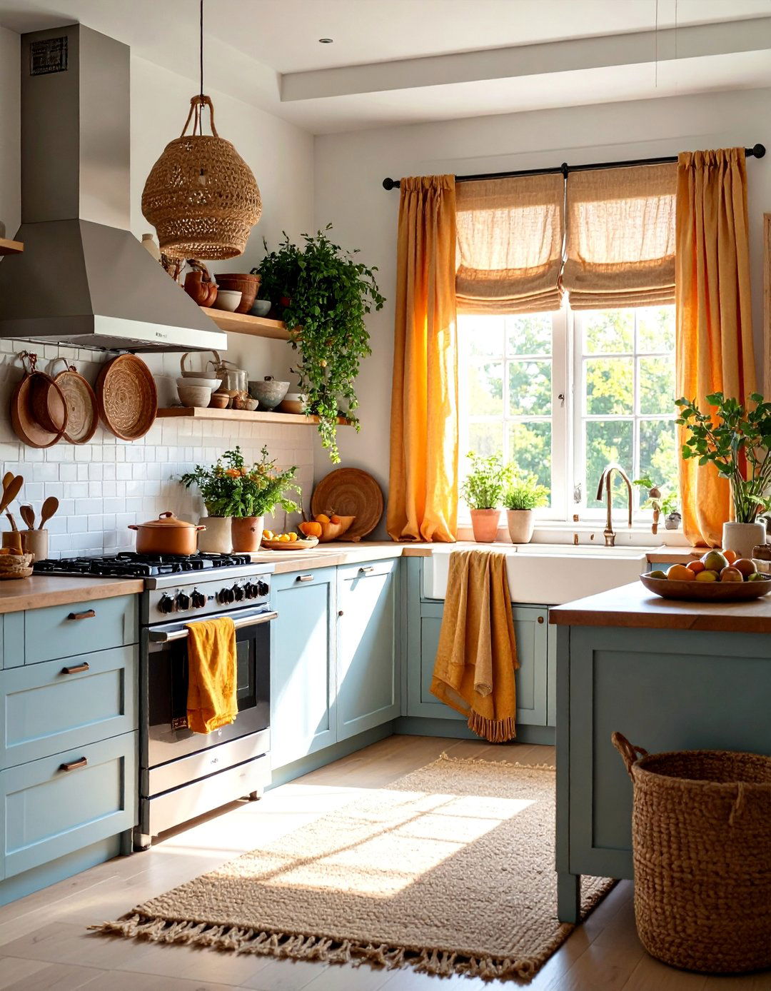Natural Fiber Kitchen with Textile Integration - 25 Natural Kitchen Design Ideas