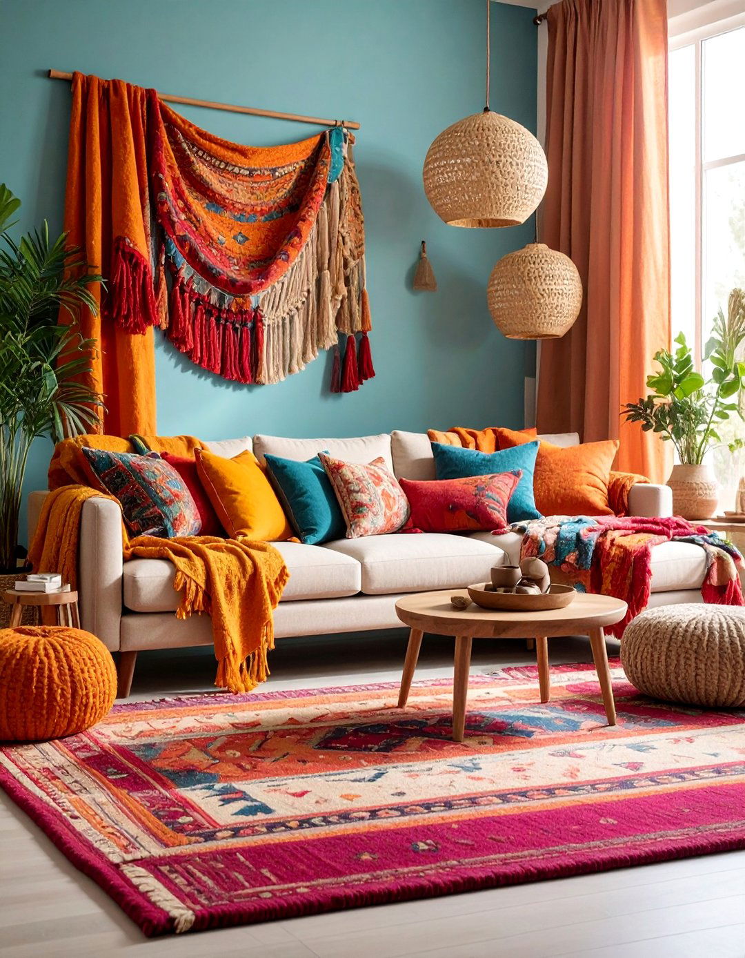 Natural Fiber Textile Living Room - 25 Natural Living Room Ideas