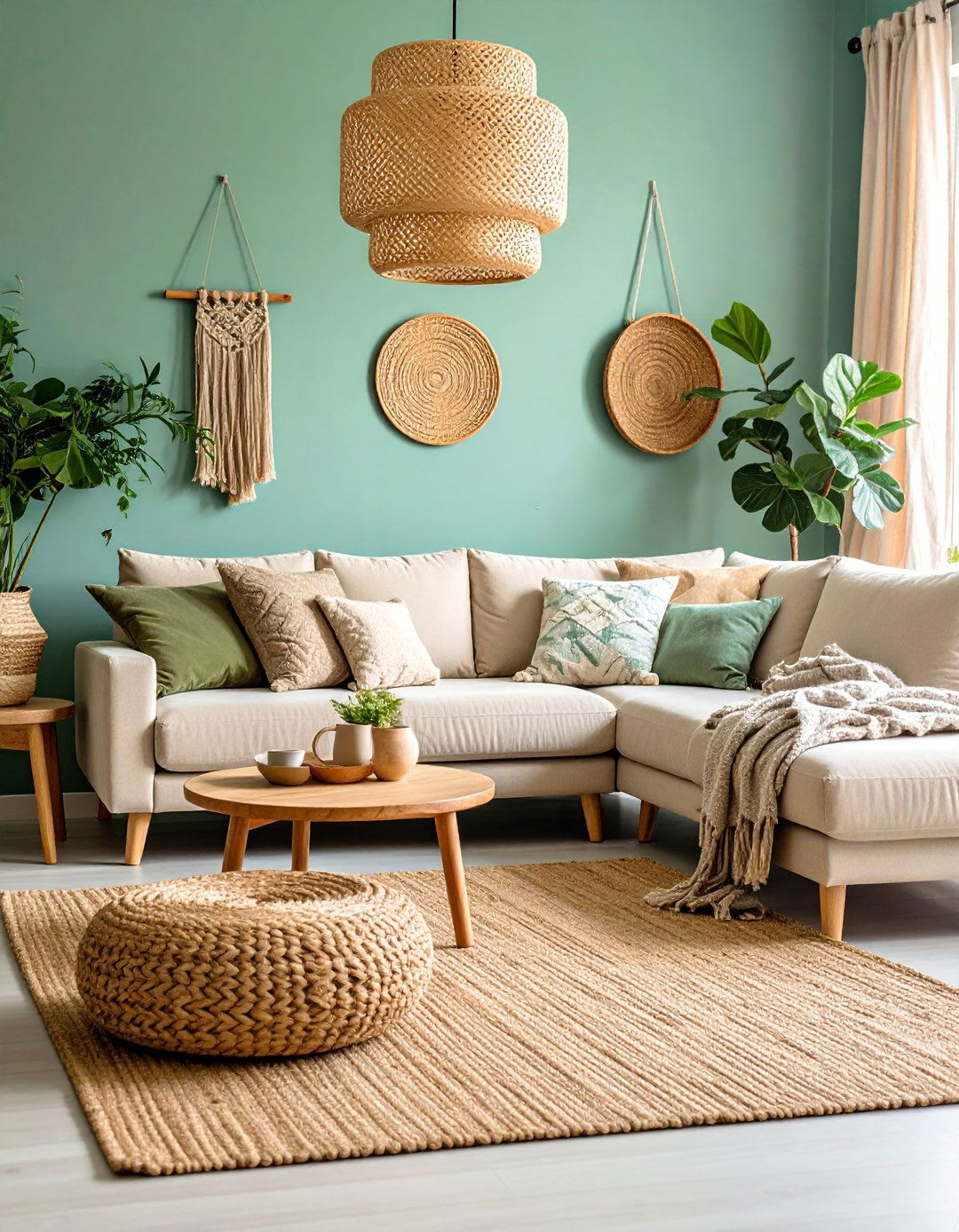 Natural Fiber Textiles Living Room Scheme - 25 Joanna Gaines Living Room Ideas