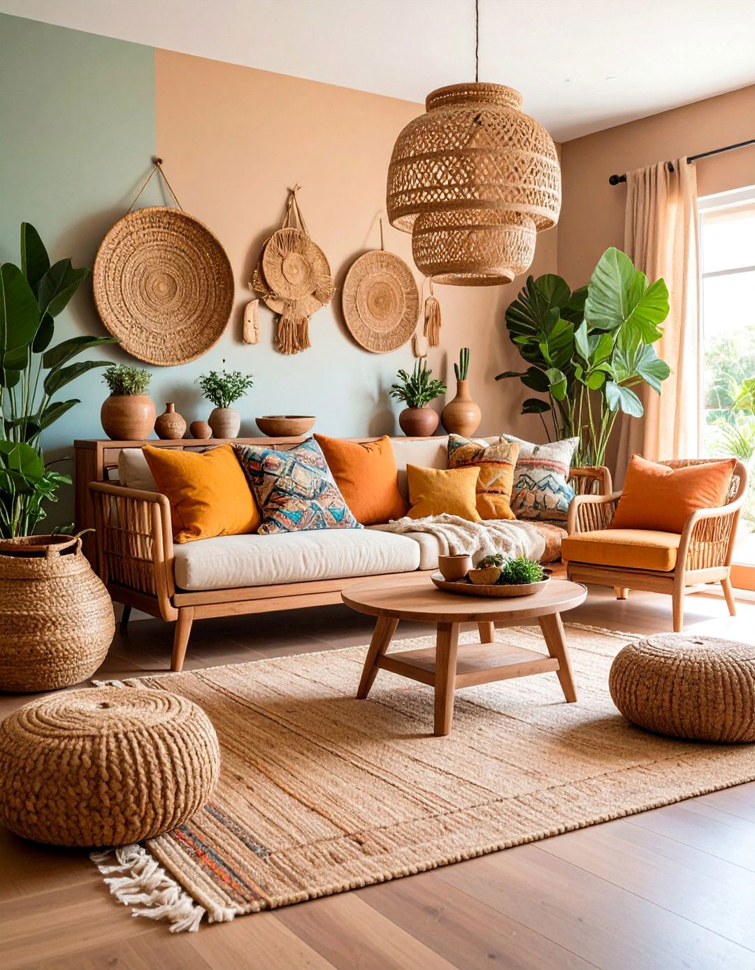 Natural Fiber Texture Paradise - 25 70s Living Room Ideas