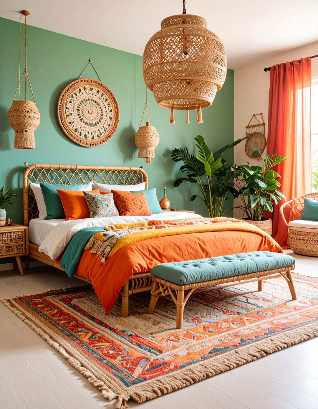 Natural Fiber Woven Bedroom - 25 earthy bedroom ideas