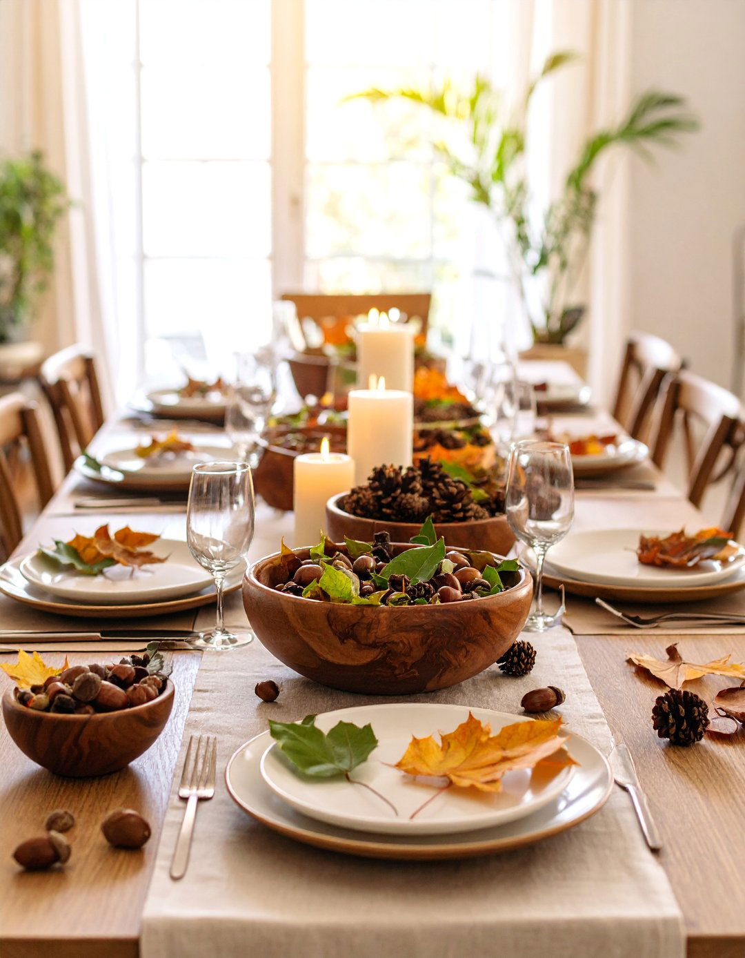 Natural Foraged Elements Display - 25 thanksgiving table decor ideas