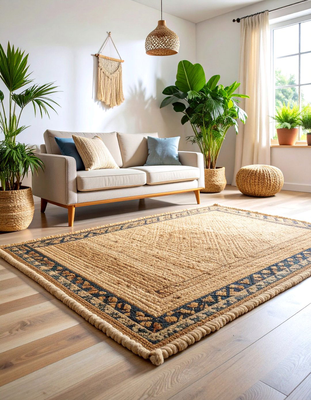 Natural Hemp Eco Friendly Boho Rug - 25 Boho Rug Ideas