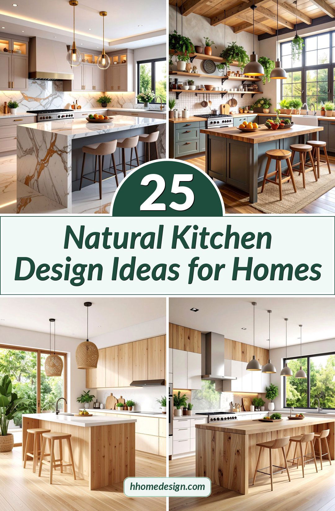 25 Natural Kitchen Design Ideas for Homes