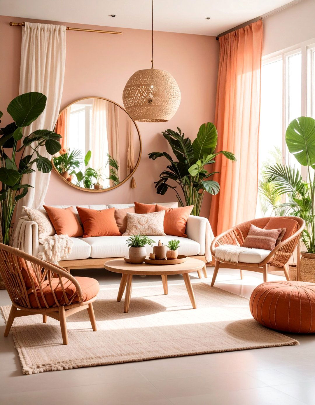 Natural Light Maximizing Boho Living Room - 25 Minimalist Modern Boho Living Room Ideas