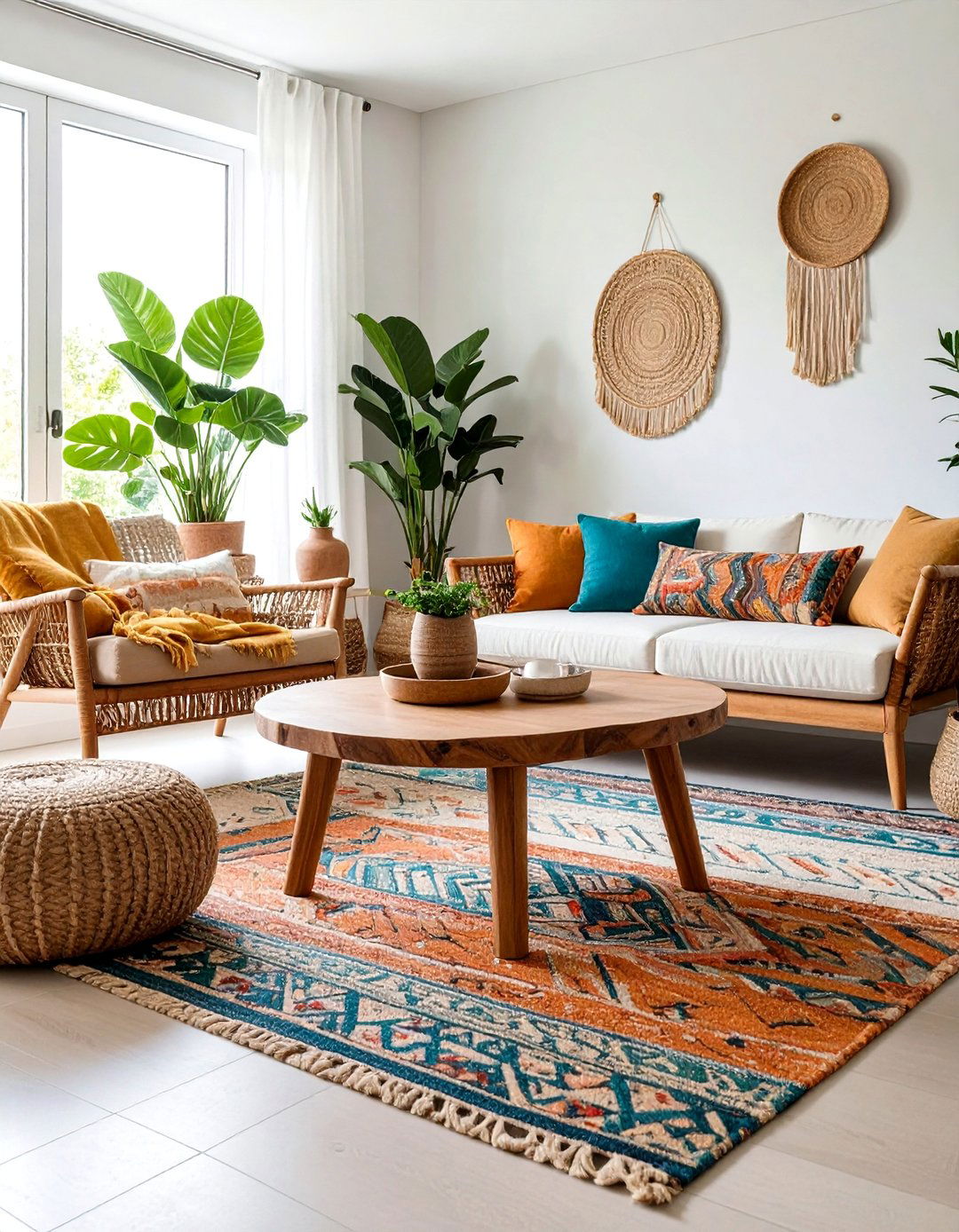 Natural Materials Focus - 25 Transitional Living Room Ideas