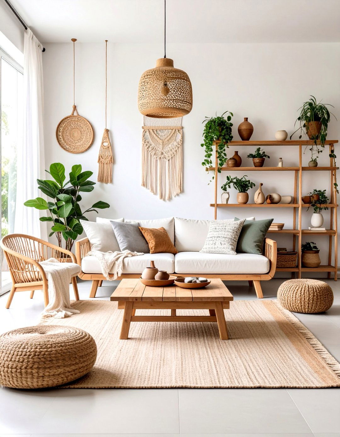 Natural Materials Minimalist Boho Living Room - 25 Minimalist Modern Boho Living Room Ideas