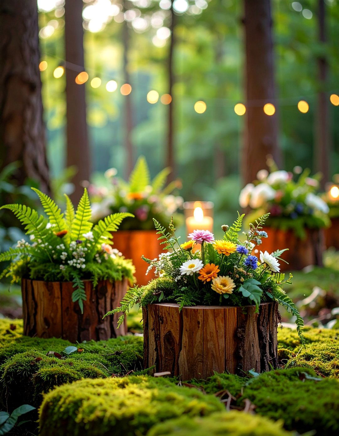 Natural Organic Woodland Escape - 25 Bud Vase Wedding Centerpiece Ideas