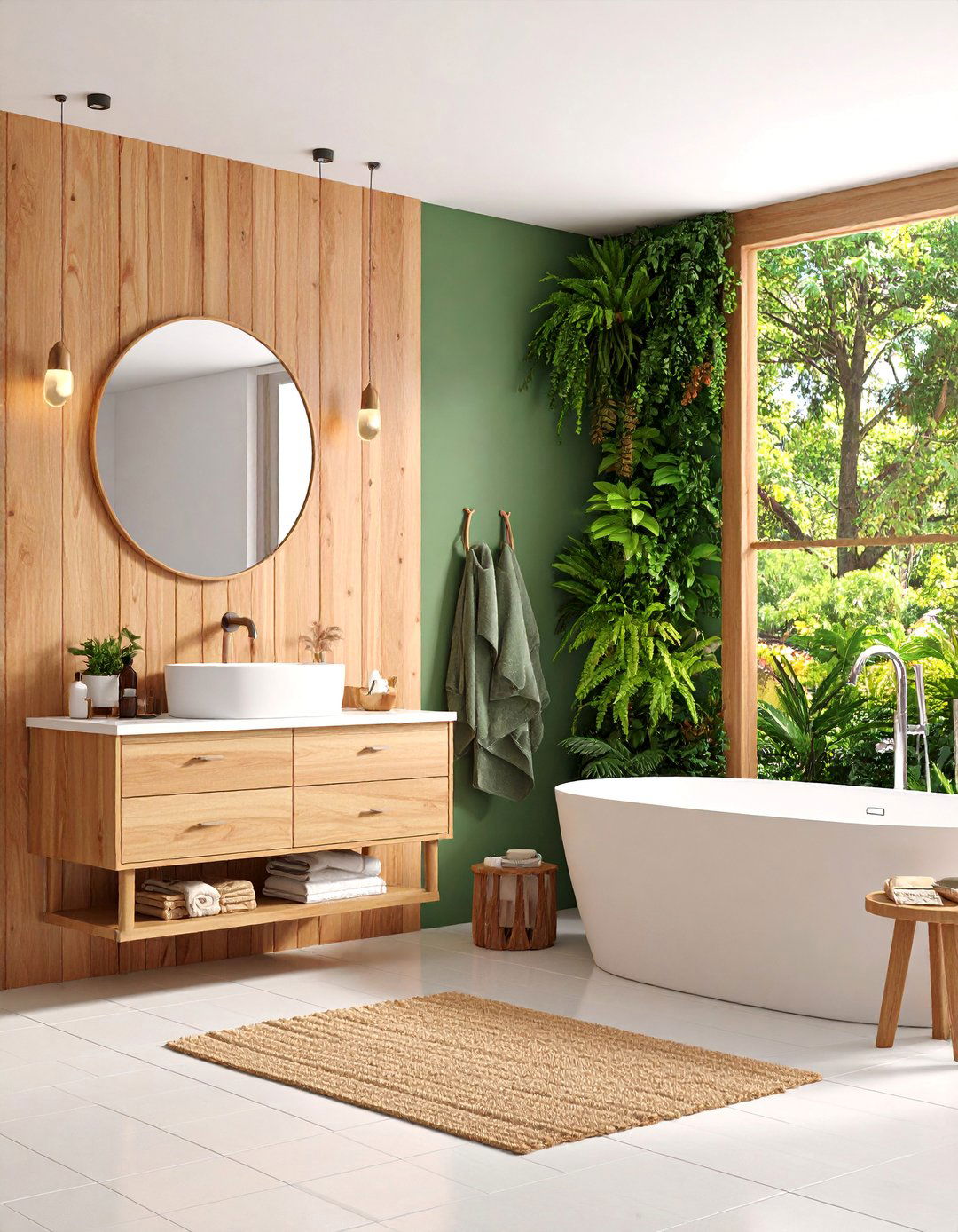 Natural Pine Shiplap with Scandinavian Style - 25 shiplap bathroom ideas