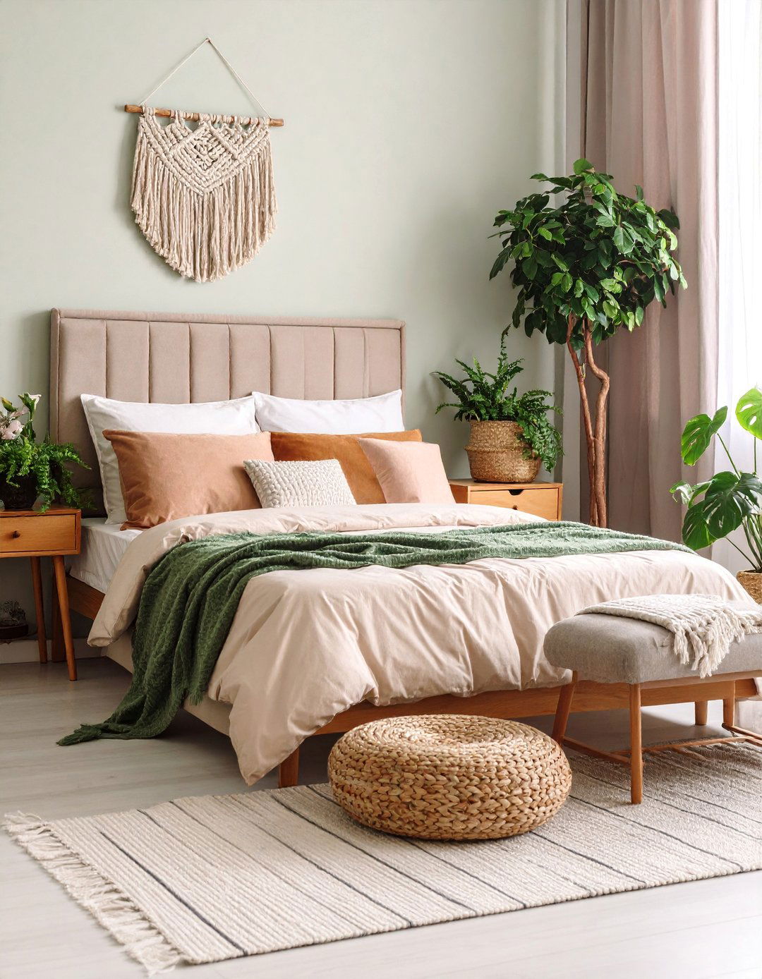 Natural Plant Integration - 25 Cozy Bedroom Ideas