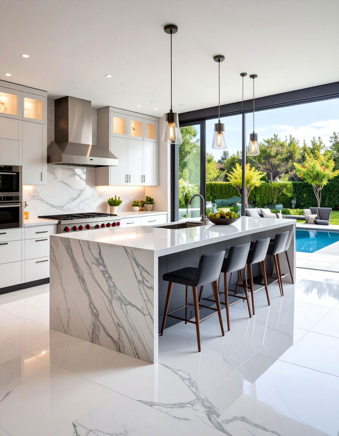Natural Quartzite Heat Resistant Surface - 25 Outdoor Kitchen Countertop Ideas
