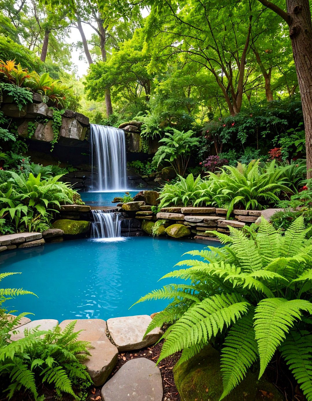 Natural Rock Edge Semi Inground Pool - 25 Semi Inground Pool Ideas