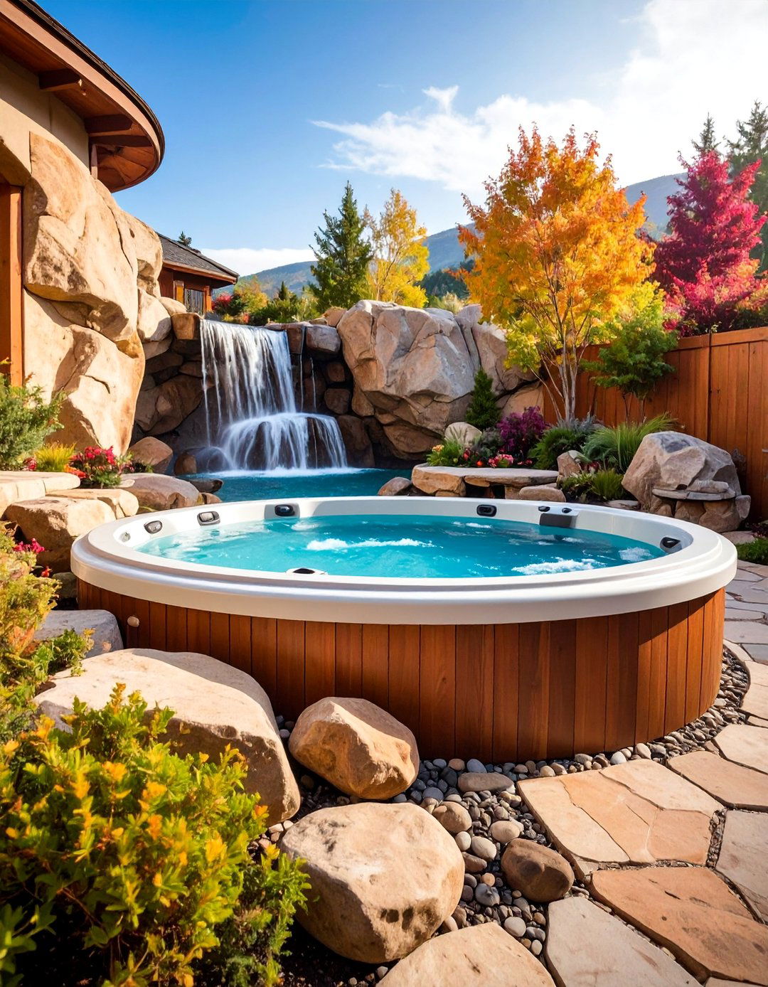 Natural Rock Formation Hot Tub - 25 Hot Tub Landscaping Ideas