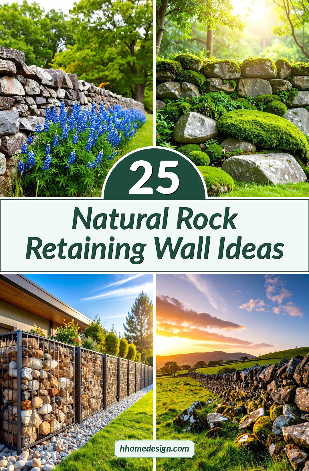 25 Natural Rock Retaining Wall Ideas