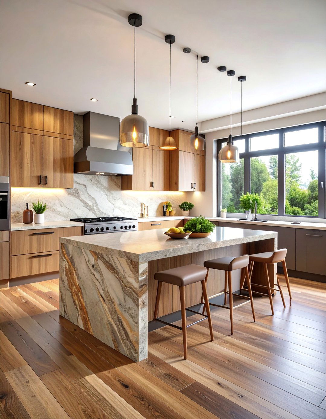 Natural Stone Backsplash Kitchen - 25 Earthy Kitchen Ideas