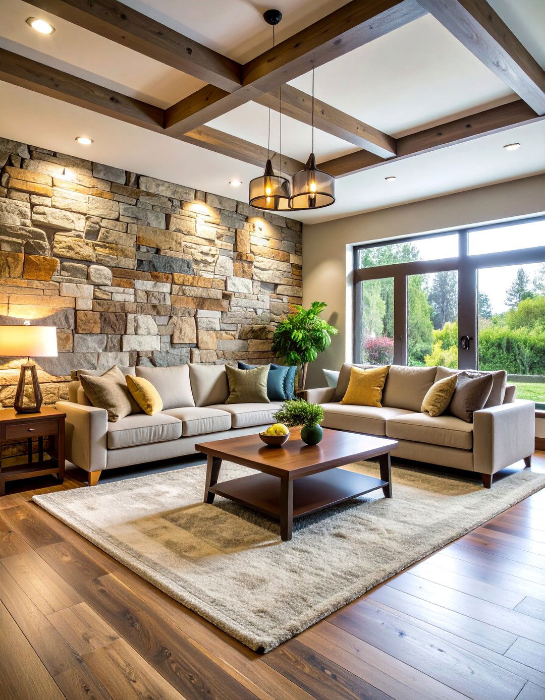 Natural Stone Veneer Basement Accent Wall - 25 Basement Accent Wall Ideas
