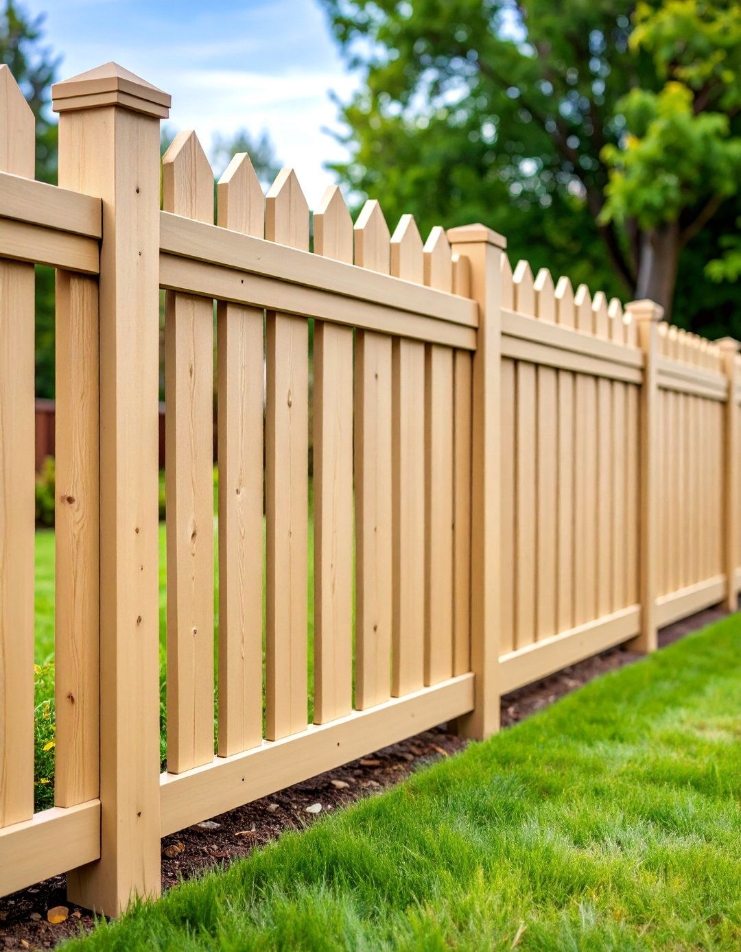 Natural Tan Vinyl Fence for Rustic Warmth - 25 Vinyl Fence Colors