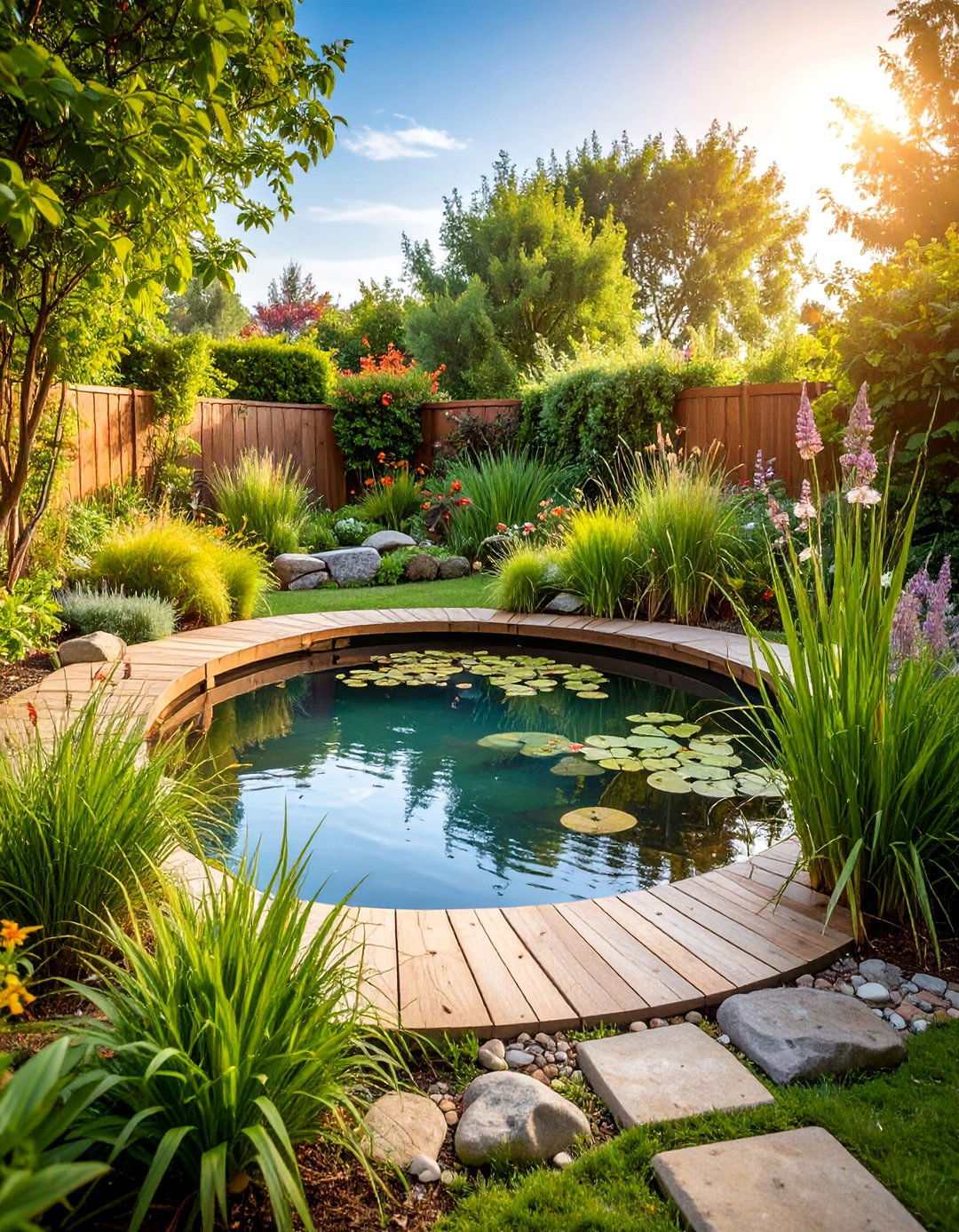 Natural Wildlife Pond with Shallow Margins - 25 Pond Landscaping Ideas