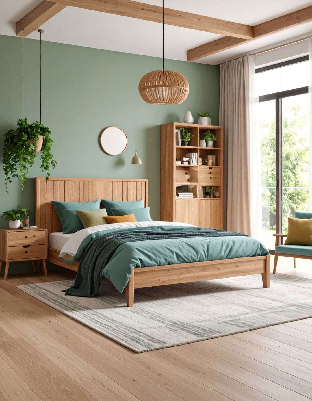 Natural Wood Accents Boho Bedroom - 25 Boho Teen Bedroom Ideas