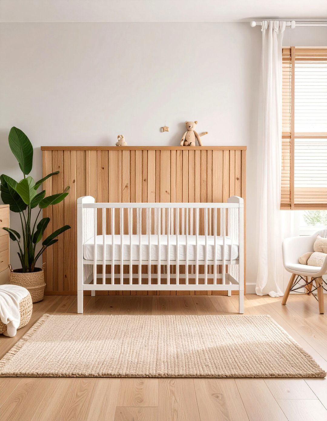 Natural Wood and White Minimalist Design - 25 Minimalist Nursery Ideas