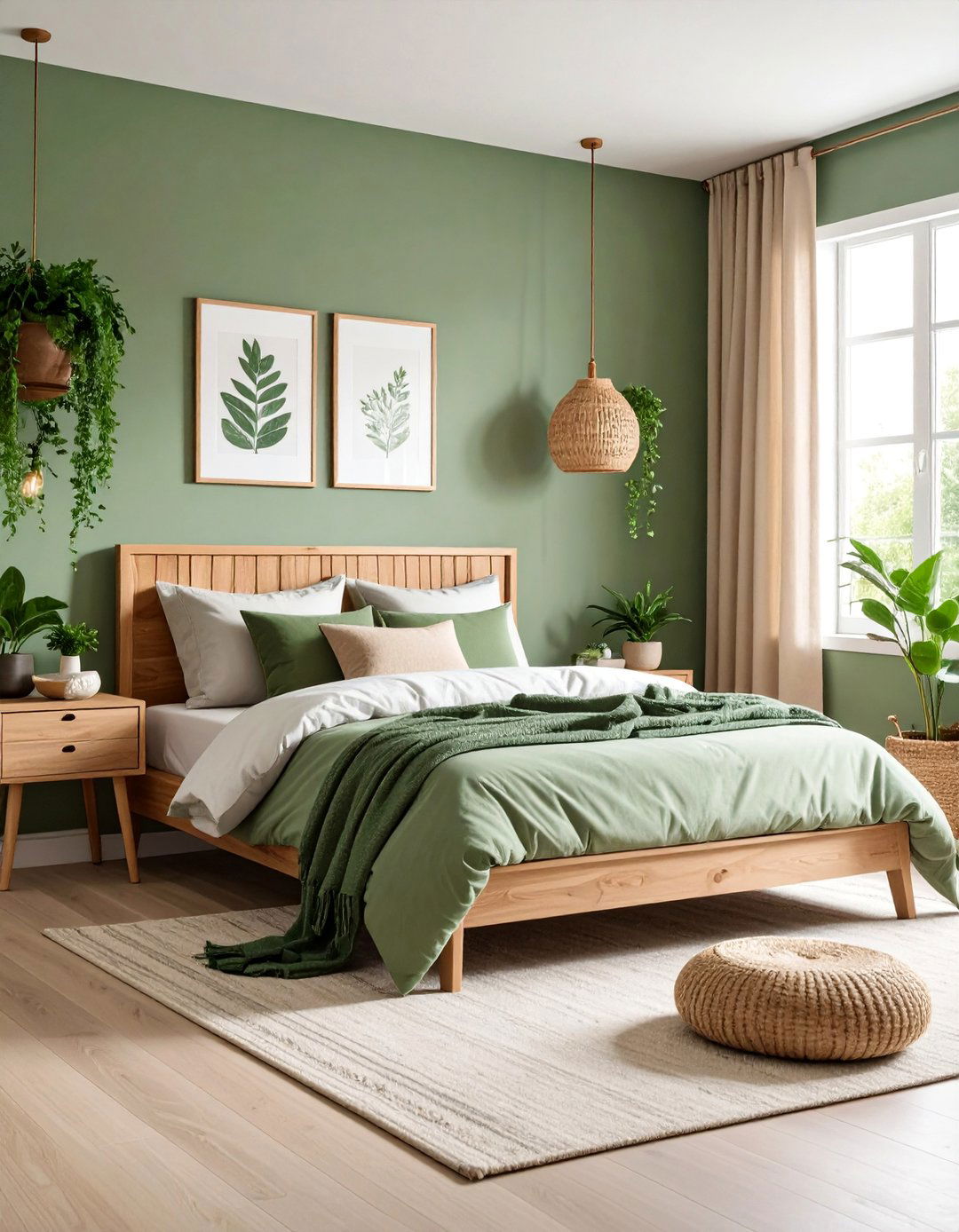 Nature Inspired Green Teen Bedroom - 25 Teen Bedroom Ideas