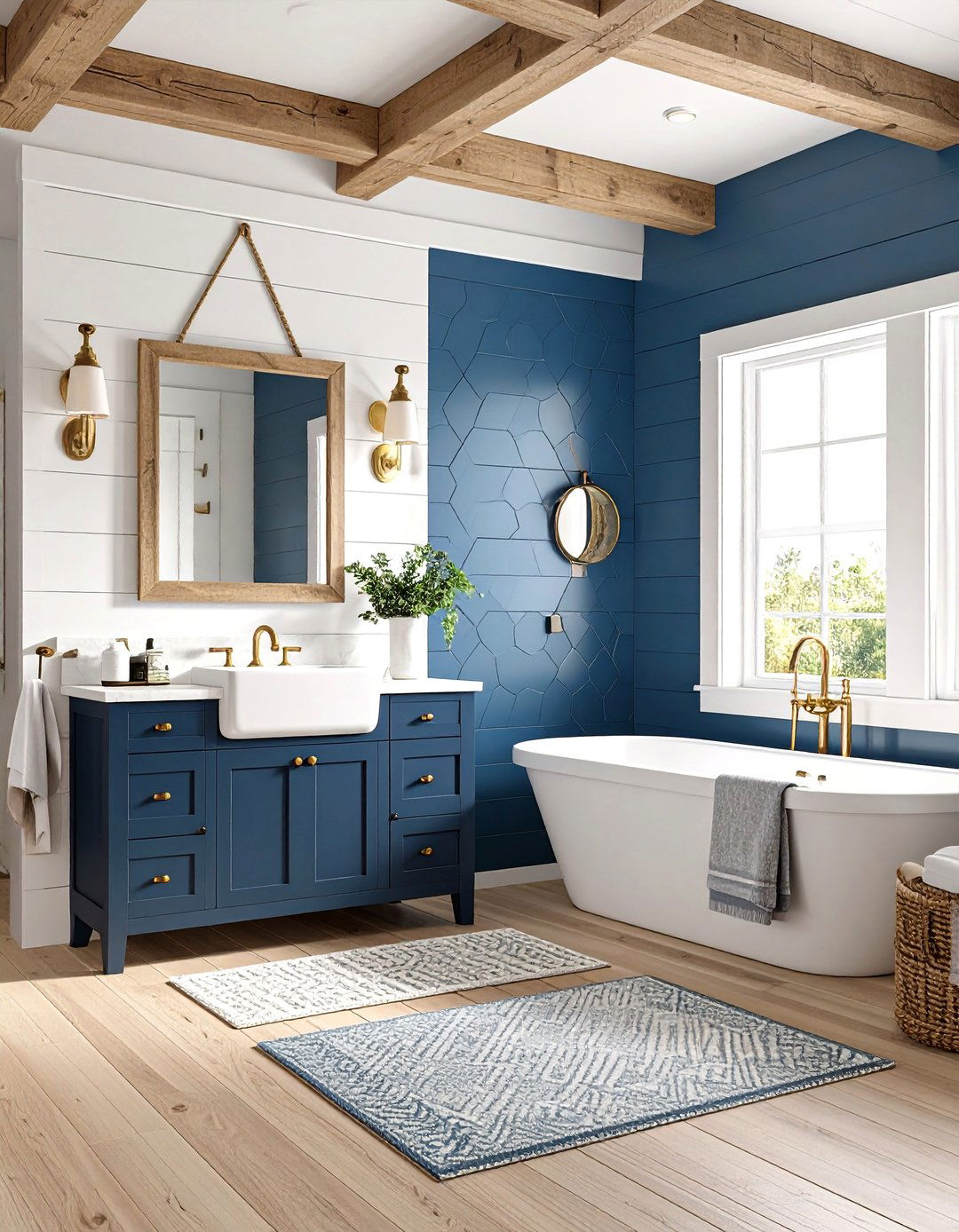 Nautical Adventure Bathroom with Rope and Anchor Details - 25 Boy Bathroom Ideas