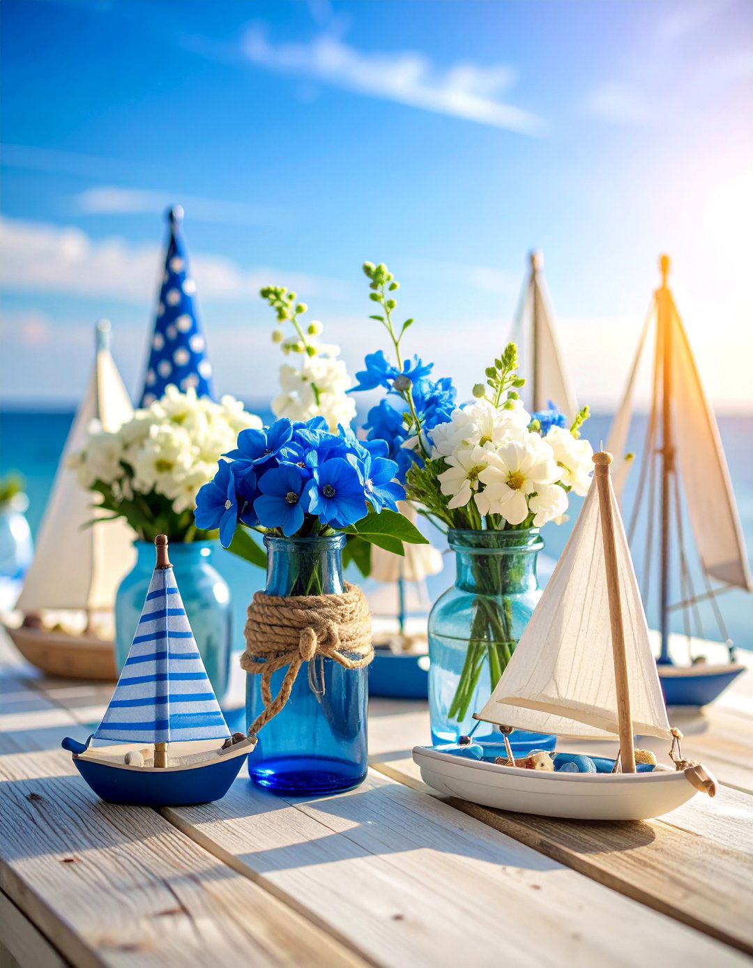 Nautical Adventure Centerpiece - 25 Graduation Centerpiece Ideas