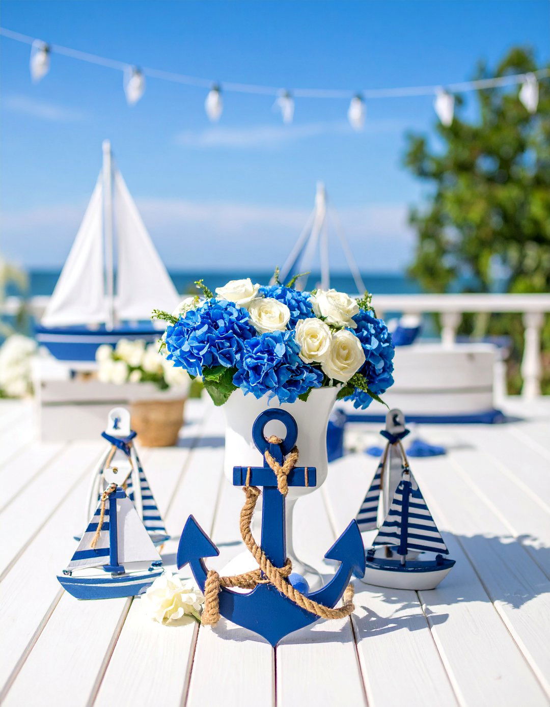 Nautical Anchor Baby Sailor Theme - 25 Baby Shower Centerpiece Ideas