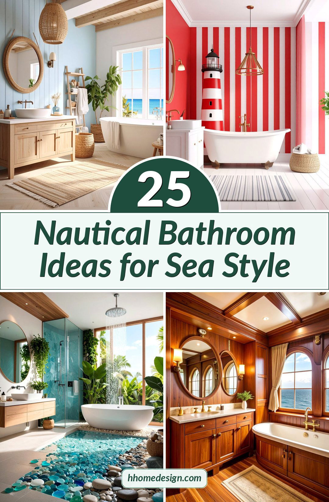 25 Nautical Bathroom Ideas for Sea Style