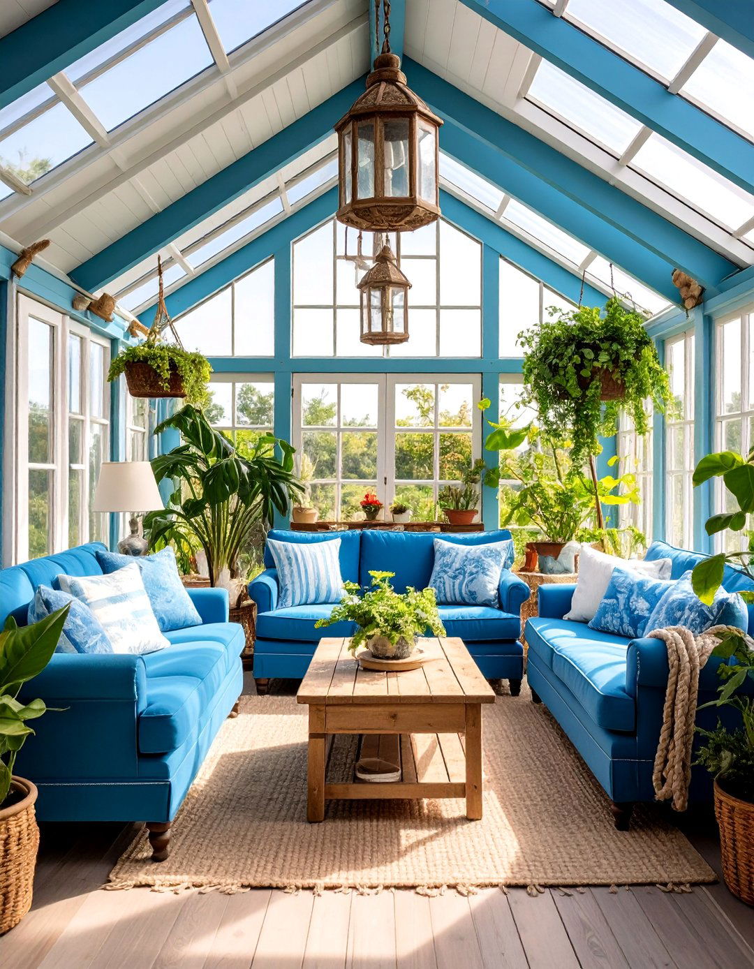 Nautical Coastal Greenhouse with Maritime Charm - 25 Greenhouse Decor Ideas