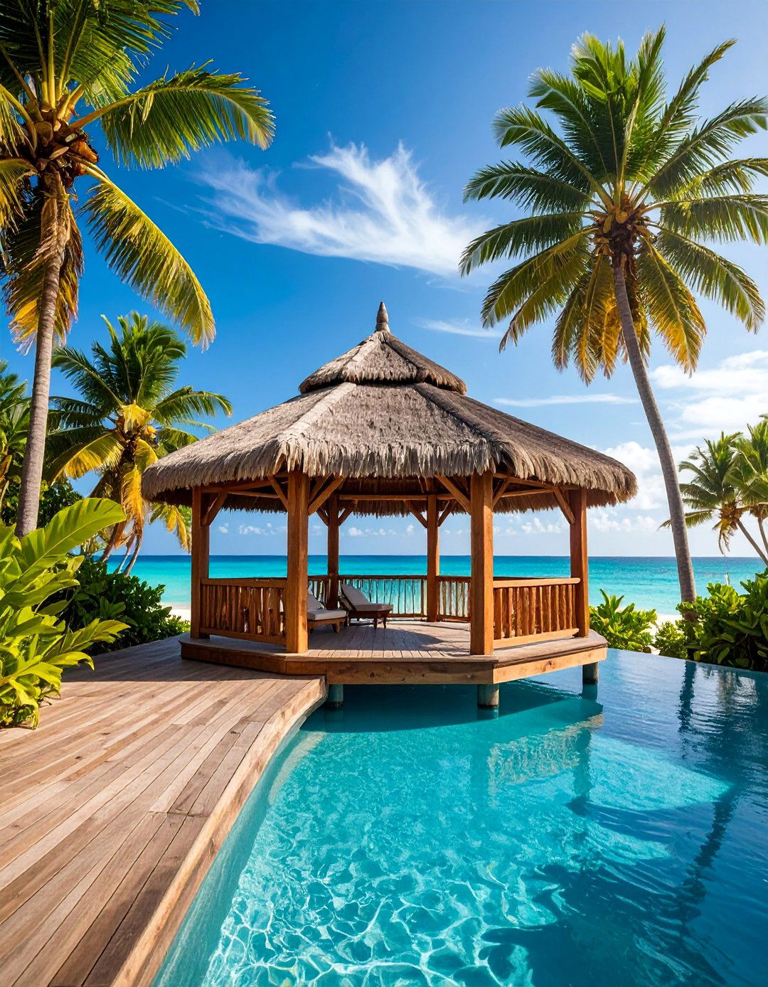 Nautical Coastal Pool Gazebo - 25 Pool Gazebo Ideas