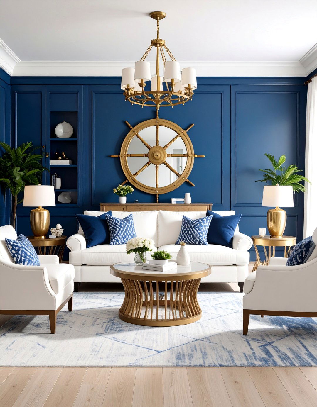 Nautical Living Room with Maritime Heritage - 25 Coastal Living Room Ideas