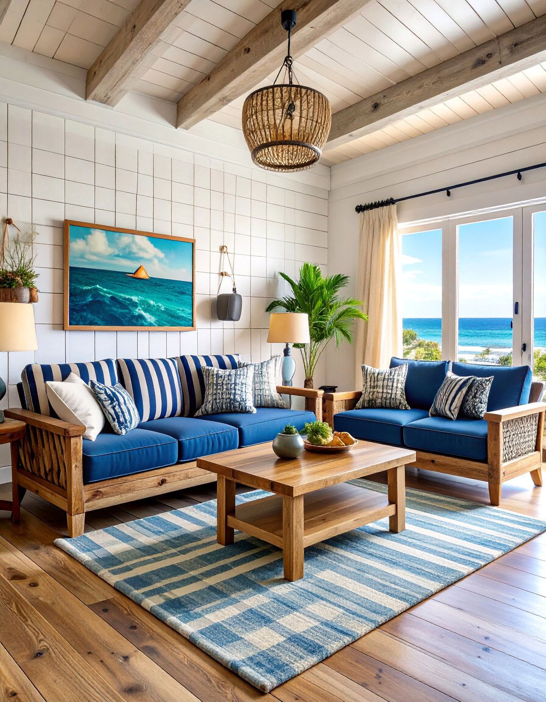 Nautical Themed Coastal Media Room - 25 Small Media Room Ideas