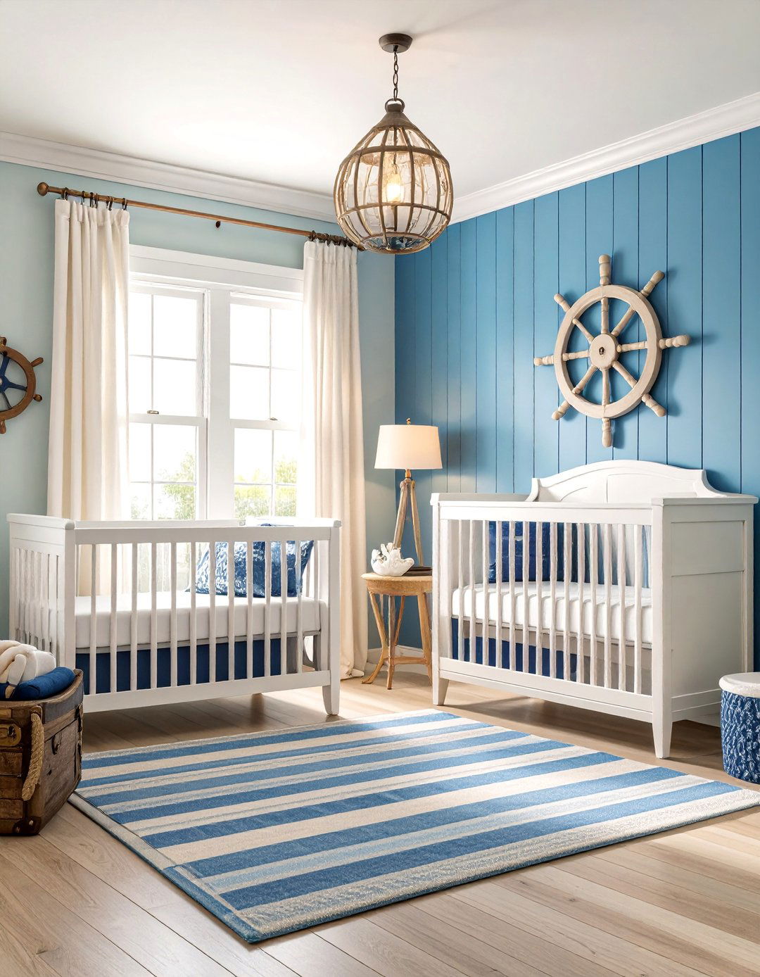 Nautical Twin Nursery with Coastal Charm - 25 Twin Nursery Ideas